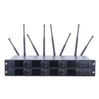 Receptor Inalámbrico | 8 Canales | Transmisión Digital U-Band 540-690 MHz | Modulación PI/4-DQPSK | Pantalla TFT-LCD 2.2" | Salida Balanceada y Desbalanceada | Encripción de Audio | Escaneo de Frecuencia