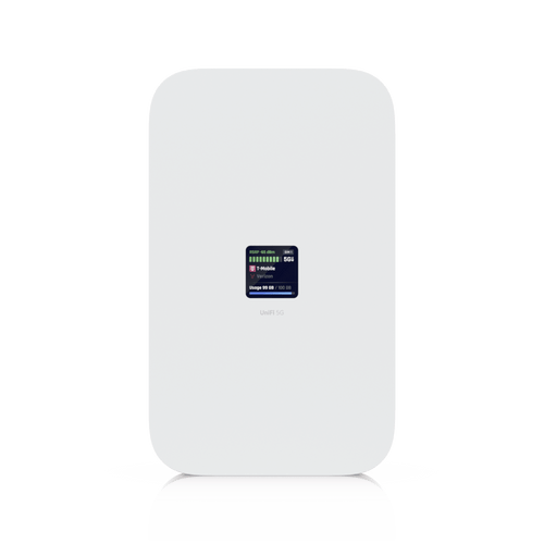 UniFi Módem 5G de Alto Rendimiento Hasta 3.4 Gbps para Implementaciones UniFi, Adopción Instantánea por Puerto PoE, Configuración Automática, Doble SIM/eSIM y Failover Inteligente
