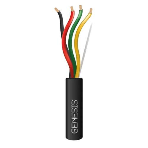 Carrete de Cable de 305 Metros (1000 Pies) / 4 x 16 AWG / Cable Direct Burial / Color Negro / Para Uso en Intemperie / Uso en Aplicaciones en Sistemas de Detecci�n de Incendio y Sistemas de Evacuaci�n