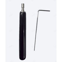 Llave Allen de Mantenimiento para Gabinetes de Perfil de Aluminio Exterior / 10 Piezas / Forma de L H2 / Manija Movible Recubierta de Goma / Acero Inoxidable 304