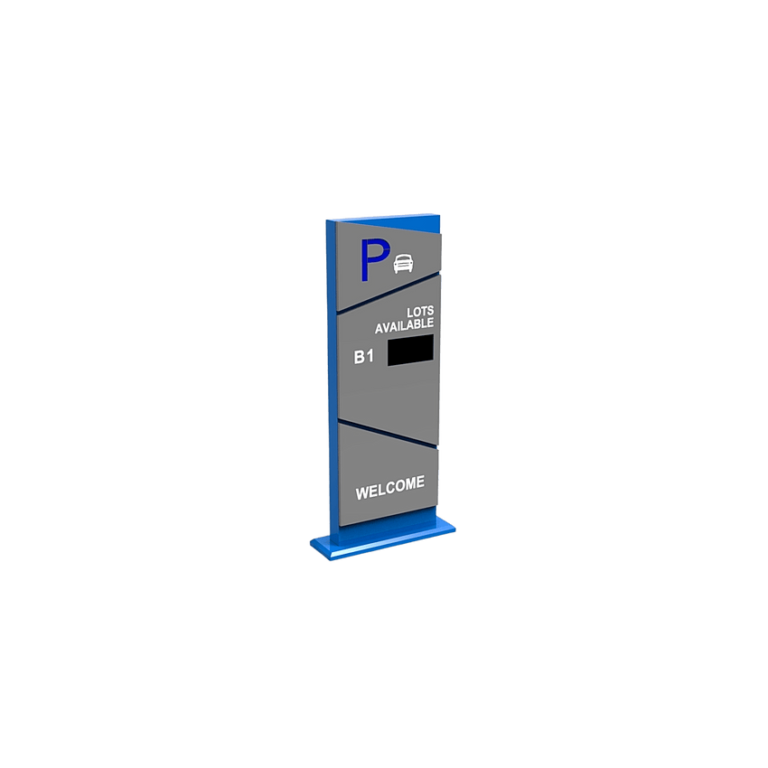 Pantalla Principal de Guía de Estacionamiento / 1 Módulo / Mensaje de Bienvenida / Uso con Aplicación de Guía de Estacionamiento