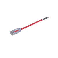 Cable de Parcheo TX6, UTP Cat6, Diámetro Reducido (28AWG), Color Rojo, 8 ft.