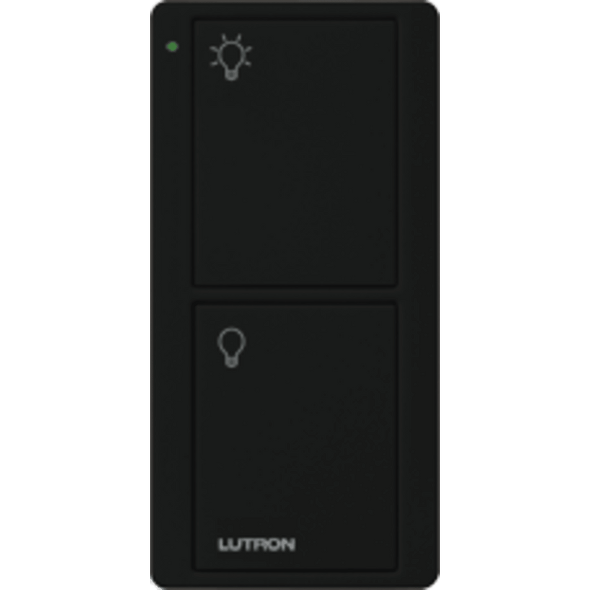 Control remoto PICO 2 botones encender/apagar, color negro, complemente con un switch on/off, Caseta, RA2, RadioRa2