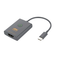Adaptador USB-C a HDMI con Seguridad de Un Clic | Resolución 4K Ultra HD 60Hz | HDMI 2.0b 18 Gbps | DP 1.2a | Silenciamiento de Video Instantáneo | Protección ESD ±8kV | Audio 7.1 Canales | Compatibilidad Universal