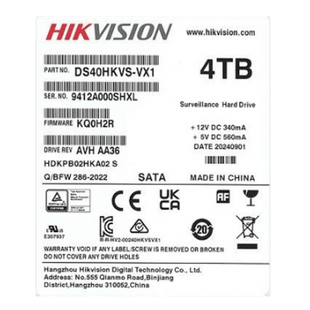 Disco Duro Enterprise 3.5" 4 TB / Hikvision / 7200 RPM / SATA / Alto Rendimiento / Recomendado para NVRs HIKVISION