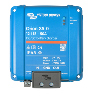 Orion XS 12/12-50 A / Cargador de Baterías CC-CC / 50 A 12 V / IP65 / Compatibilidad Alternador Inteligente / Para Bancos de Baterías de 500 Ah