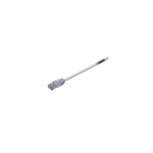 Cable de Parcheo UTP Cat6A, CM/LSZH, Diámetro Reducido (28AWG), Color Blanco Mate, 65 ft