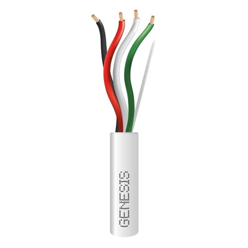 Carrete de 305 Metros de Cable / 4 x 14 AWG / Tipo CL3P / Plenum / Color Blanco / Para Aplicaciones de Alarmas de Intrusión, Control de Acceso, Automatización, Interfonos y Tv Porteros