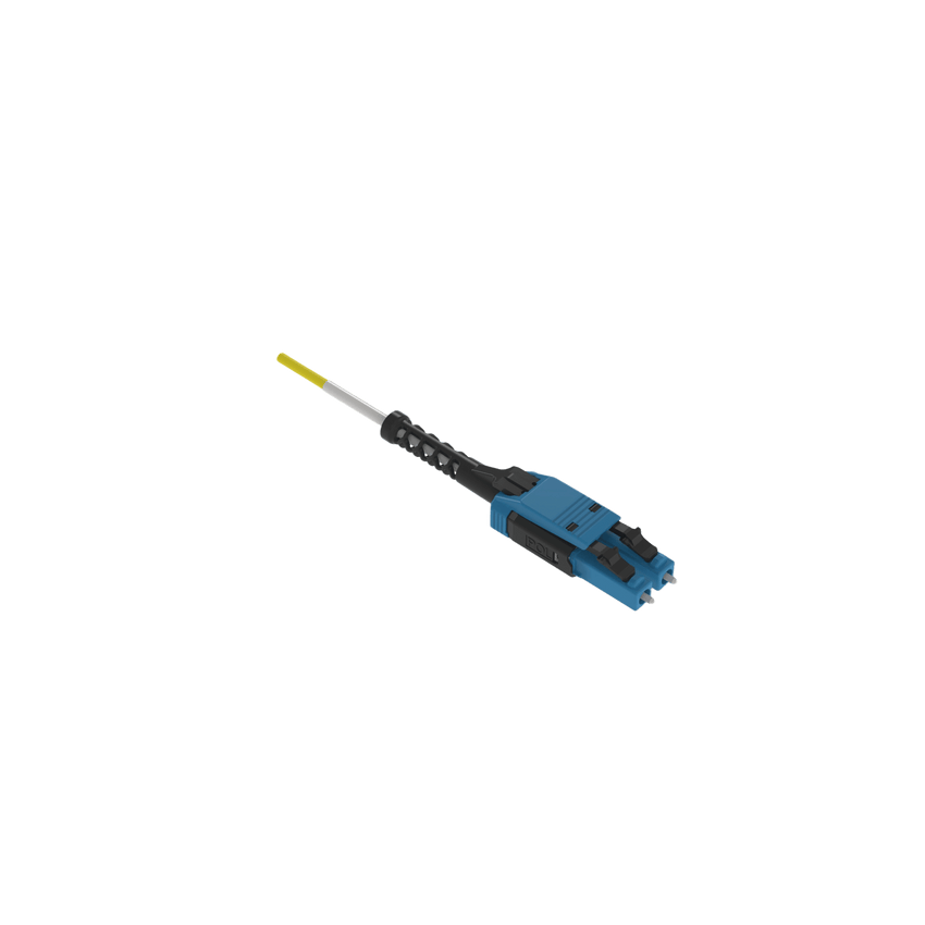 Jumper de Fibra Óptica Monomodo 9/125 OS1/OS2, LC-LC Uniboot Duplex, LSZH, Color Amarillo, 5 Metros