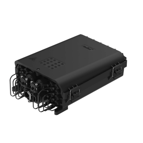 HUB Box Preconectorizada EASYCONN® de FiberHome para Exterior, IP68, Hasta 96 Empalmes, Incluye 2 Splitters 1*4