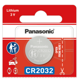 Batería de litio CR2032 de 3 V a 225 mAh (No recargable)