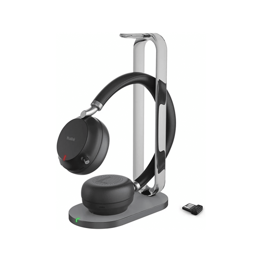 Diadema Inalambrica BH76 Plus With Charging Stand UC Black USB C/A de Yealink con ANC Híbrida y Estación de Carga Premium