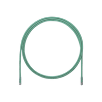 Cable de Parcheo UTP, Cat6A, 24 AWG, CM, Color Verde, 0.61 Metros (2 Pies)
