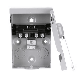 Interruptor de seguridad 2x60Amp. Nema 3R, Sin Portafusible