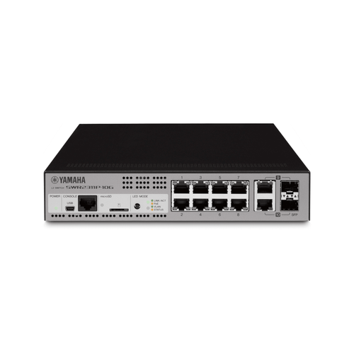 SWITCH DE RED L2 INTELIGENTE CON 10 PUERTOS POE AT 30W P/ DANTE