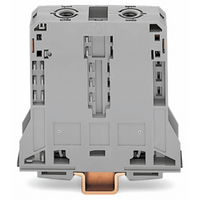 Borna de Paso para 2 Conductores / 95 mm² / POWER CAGE CLAMP / Montaje en Carril DIN 35 x 15 / Tensión Asignada 1000 V / Corriente Asignada 232 A / Material Poliamida (PA66) / Gris