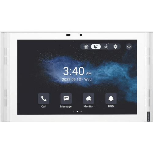 MONITOR COLOR BLANCO DE 10" IPS LCD / CERTIFICADO POR GOOGLE PLAY STORE / ANDROID 12 OS / WI-FI 6 / POE /  SIP / ENTRADAS DE ALARMA / ADMINISTRACIÓN 100 EN LA NUBE