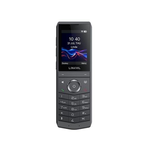 Teléfono IP Wi-Fi Portátil / Pantalla Color 2.4" 240x320 / Wi-Fi 6 Dual-Banda / Bluetooth 5.0 / Batería 3000mAh 13h Talk / Video H.264 4CIF / Resistencia Caídas 1.8m (5.9 ft) / Conferencia 6 Vías / USB Type-C
