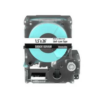 Casete de Etiquetas Autolaminadas de Cinta Continua, de 26 (1 in) mm de Ancho, 7.9 m de Largo, Para Cables Cat. 5e/6, Color Blanco