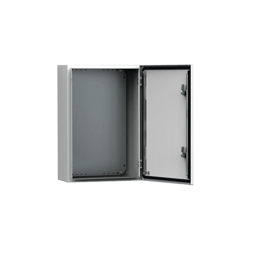 Gabinete de Uso Exterior MAS 600 x 800 x 300 mm NEMA 4/12/13; IP66; IK10 de Acero Dulce 1.5 mm con Platina de Montaje Incluida Color Gris Claro