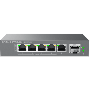 Switch de Red Multi-Gigabit No Administrable / 5 Puertos de2.5 Gbps (4 PoE) / Puerto SFP+ Fibra 1 o 10 Gbps / Montaje en Escritorio o Pared / Plug-and-Play / Tecnología Verde