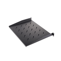 Charola para Soportar Equipos en Rack de 19" / Profundidad de 30 CM / Color Negro / 1 U Rack