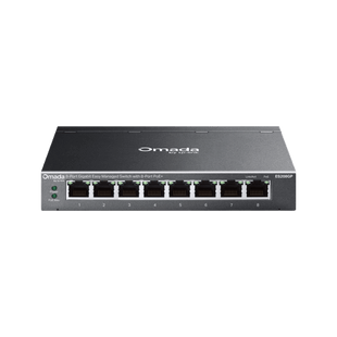 Switch Gigabit Easy Managed 8 Puertos / PoE+ 64W / Cloud Management Omada / 16 Gbps Switching / Fanless / Desktop-Wall Mount