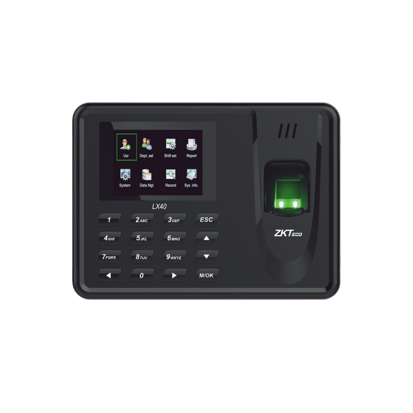 Lector de Huella con Teclado para Control de Asistencia, 500 Huellas, Genera Reporte por USB en Excel, Descarga mediante memoria USB /  (solo en idioma ingles)