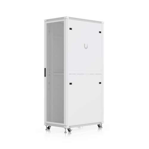 UACC Rack Cabinet 42U (600 × 1000 mm) – Gabinete de Piso Totalmente Ensamblado con Ventiladores Integrados, Paneles Removibles, Ruedas con Seguro y Puerta Frontal Perforada para Óptimo Flujo de Aire