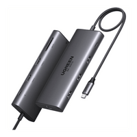 Docking Station USB-C Hub 10 en 1 UGREEN Revodok Pro 210 / Dual HDMI 4K 60Hz y 8K 30Hz / 3 Puertos USB-A + USB-C 3.0 / Carga PD 100W / Ethernet Gigabit 1000M / Lector Tarjetas SD y TF / Compatible Windows y macOS