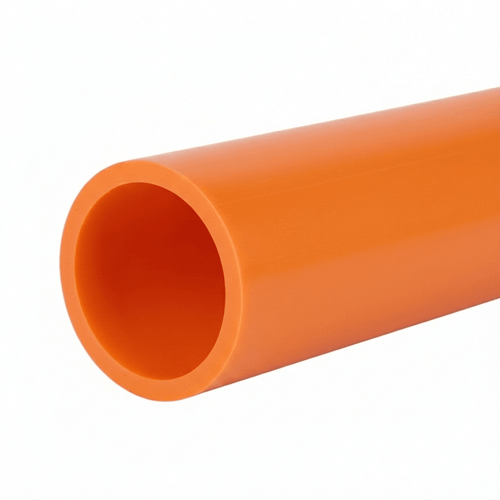 Ducto para Fibra Óptica 2" Liso RD11, Color Naranja Prelubricado, Rollo de 200 Metros