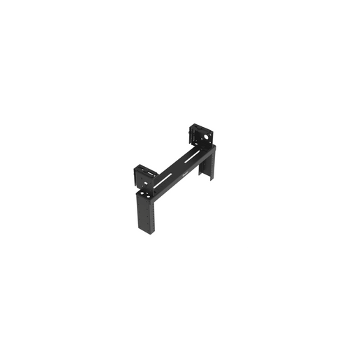 Rack de Distribución Aéreo de 2 Postes PanZone®, Rieles Roscados #12-24, de 4 UR, Color Negro