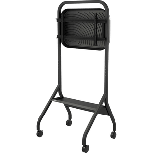 Carro Móvil para Pantalla Plana / 43" a 75"+ Displays / Altura Ajustable 49.8"-65.8" (126.5-167.1 cm) / Capacidad 150 lb (68 kg) / 4 Ruedas Dobles 4" (102 mm) / Gestión de Cableado Interno / Estructura Tubular / Incl