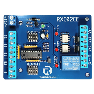 Controlador de Esclusas 2 Puertas / Alimentación 12VDC / Temporizadores Programables 0-30 seg / Entradas NC y NA / Salidas de Pulso 2 seg / Función Emergencia