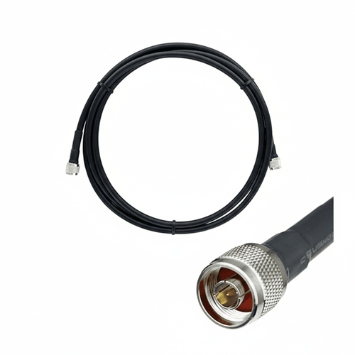 Jumper Coaxial con Cable Epcom405 | Conector N Macho en los Extremos | 6 Metros (19.69 Pies) de Longitud.