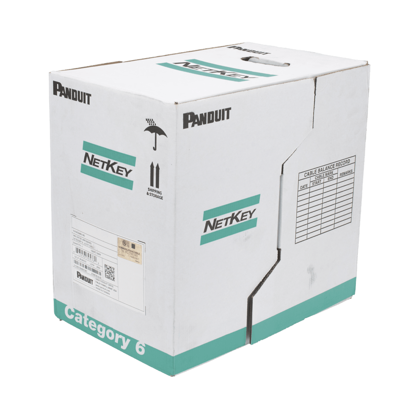 Bobina de cable UTP 305 m. de Cobre, NetKey, Azul, Categoría 5e (24 AWG), PVC (CM), de 4 pares