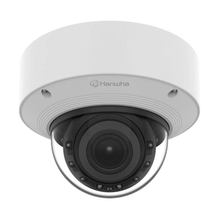 Cámara Domo AI 8 Megapíxeles / Motorizado 4.4-9.3 mm 2.1x / Dual NPU / IR 50 m (164 ft) / IP52 IK10 / Analítica Avanzada IA / extremeWDR 120 dB / Wisenet 9