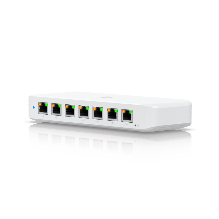 USW Ultra 210W Switch de 8 Puertos GbE (7 Puertos PoE+ y 1 Puerto Entrada PoE++) con Opciones de Montaje Versátiles