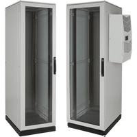 Gabinete de Telecomunicaciones ProLine V/D, 700 mm de Ancho, 800 mm de Profundidad, Compatible Con Aire Acondicionado Tipo G28, 42 UR, Color Gris Claro