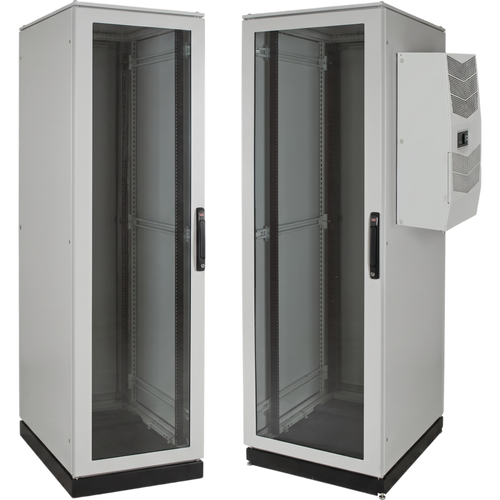 Gabinete de Telecomunicaciones ProLine V/D, 700 mm de Ancho, 800 mm de Profundidad, Compatible Con Aire Acondicionado Tipo G28, 42 UR, Color Gris Claro