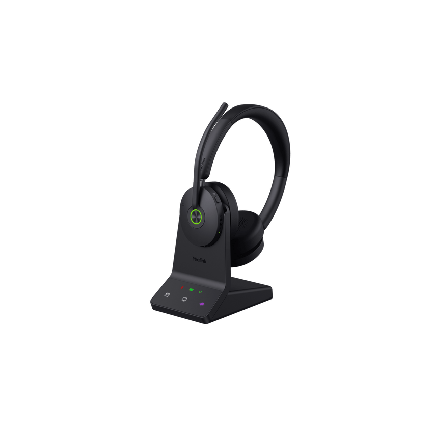 Diadema Inalámbrica WH68 de Yealink con ANC Híbrida y Conectividad Dual DECT Bluetooth