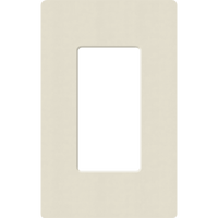 Placa de pared 1 espacio, para atenuador (dimmer), apagador ó control remoto inalámbrico LUTRON.