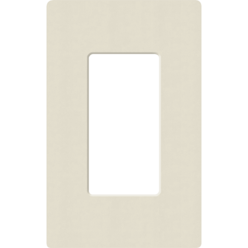 Placa de pared 1 espacio, para atenuador (dimmer), apagador ó control remoto inalámbrico LUTRON.