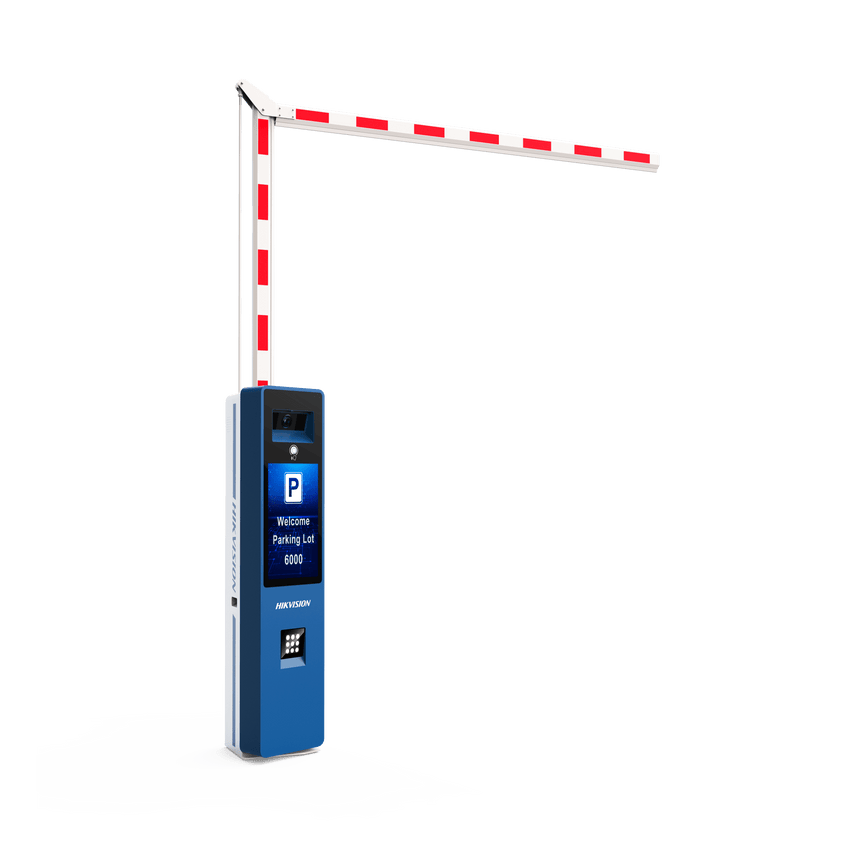 Barrera Vehicular IZQUIERDA Todo en Uno / Brazo Articulado Incluido de 4 mts / Cámara ANPR Integrada / Boton de Ayuda / Pantalla LCD / Apertura en 4 segundos