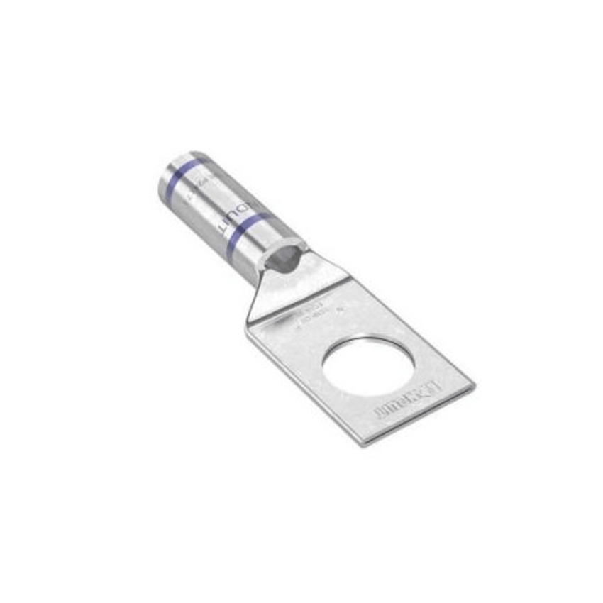 Zapata de compresión LCA6-38-L, para cal. 6 Awg, Barreno para tornillo prisionero de 3/8, 1 Pz