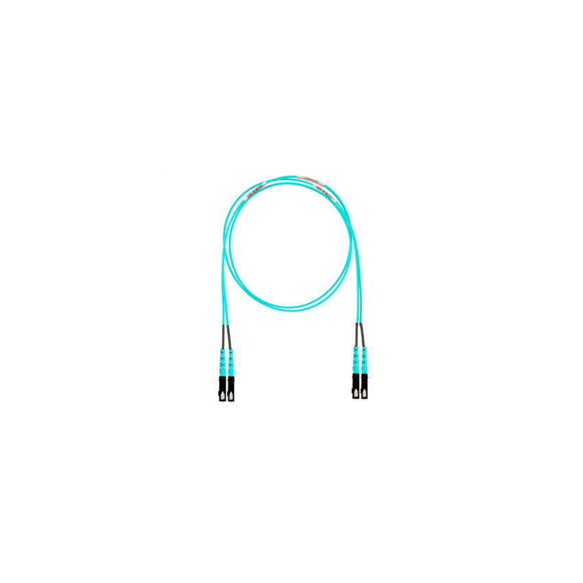 Jumper de Fibra Óptica Multimodo 50/125 OM4, SC-SC Duplex, OFNR (Riser), Color Aqua, 3 Metros