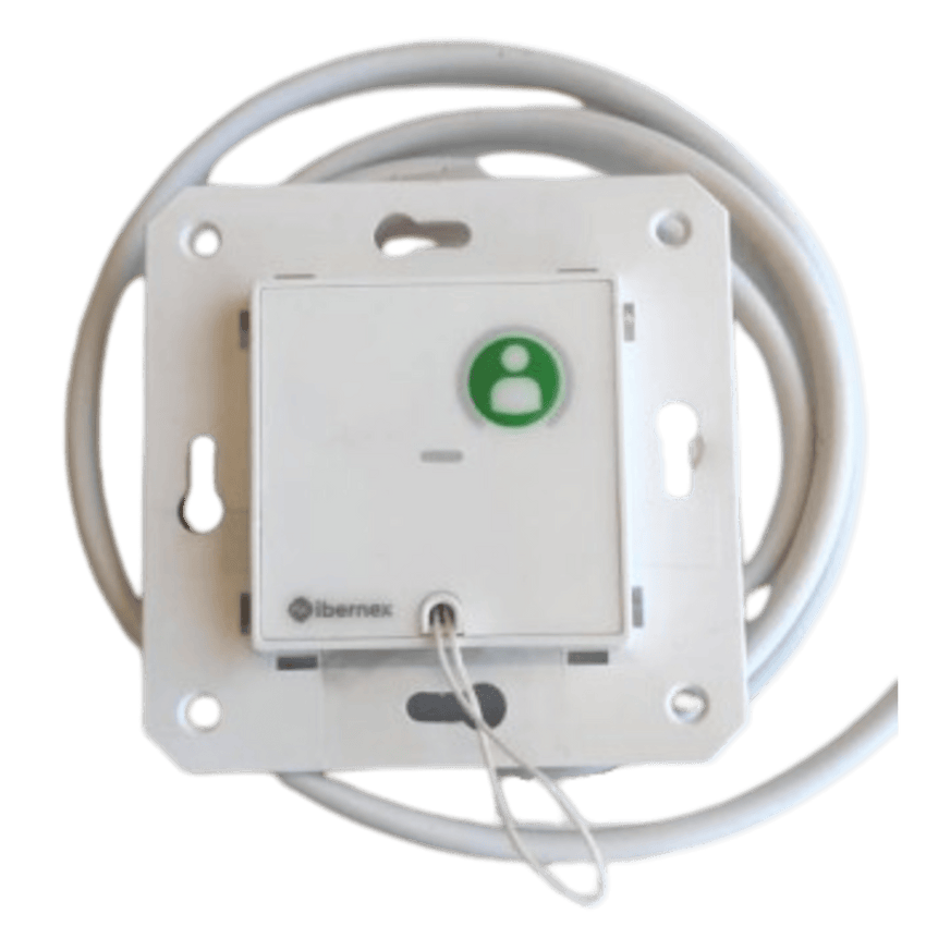 Módulo Asistencial de Empotrar IP67 / Material ABS Antimicrobiano / Botón Cancelación / Indicador Luminoso de Alarma y Presencia / RS485 / Compatible Cajas Europeas y Americanas