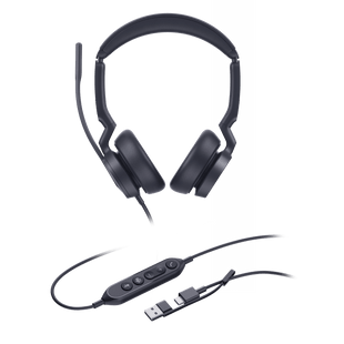 Diadema Alámbrica Yealink UH46 Dual USB-C/A Certificada con Microsoft Teams
