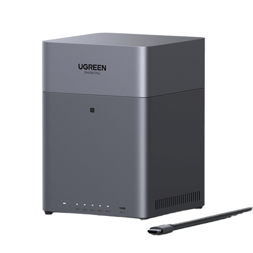 NAS UGREEN NASync DH4300PLUS  / 4 Bahías SATA / Procesador RK3588C 8 GB RAM / 2.5GbE Puerto / HDMI 4K / USB 3.2 Type-C / RAID 0/1/5/6/10 / Acceso Remoto UGREENlink