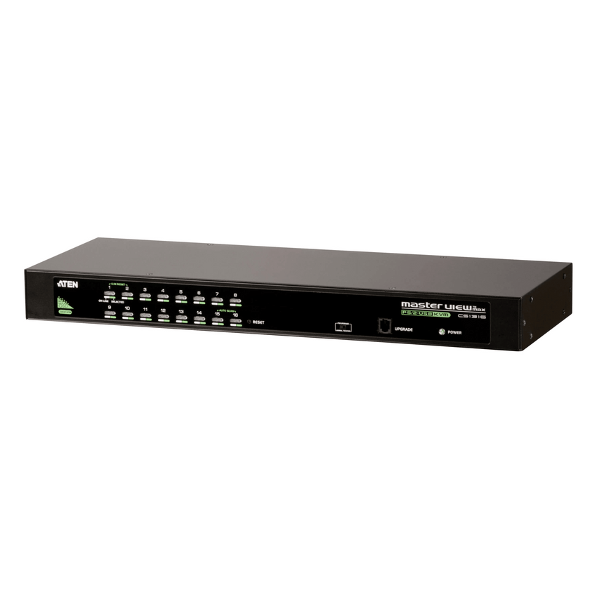 Switch KVM | 16 Puertos | Control 64-256 Computadoras | USB-PS/2 Dual Interface | Video 2048x1536 | Hotkey-OSD | Rack Mount 1U